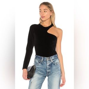 black alexander wang velvet top